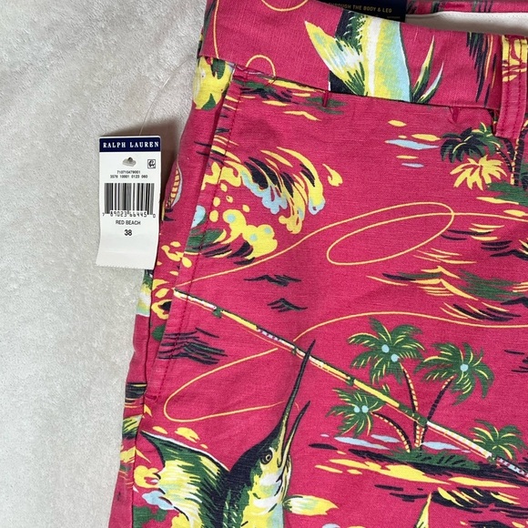 NWT Polo Ralph Lauren 38W Linen Blend 6” Inseam Classic Fit Flat Front Shorts - Picture 5 of 11